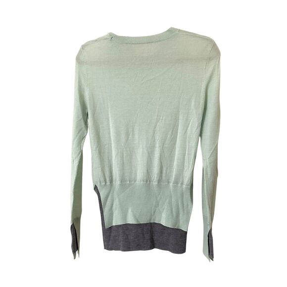 SAINT ART Carla Merino Wool Sweater Aqua Grey Medium - Picture 2 of 3